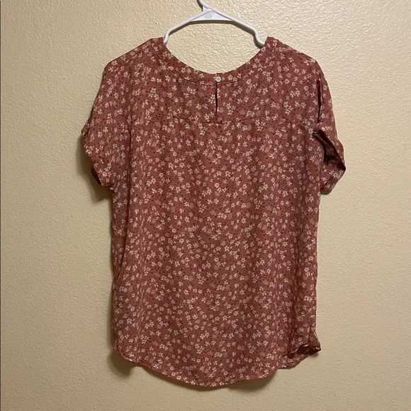 Buffalo David Bitton Rust Floral Blouse - Picture 3 of 3